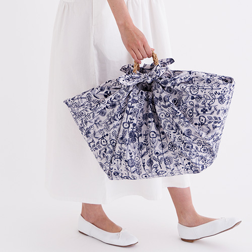 100 アクアドロップリサイクル ミナ ペルホネンletter of flower グレー(撥水加工)