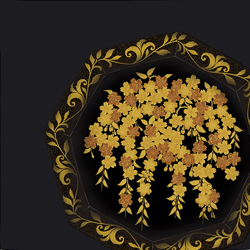 58 雪月花 八角盆桜 スミ