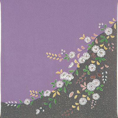 70 光悦ちりめん友禅 桜 グリーン ふろしき むす美 オンライン