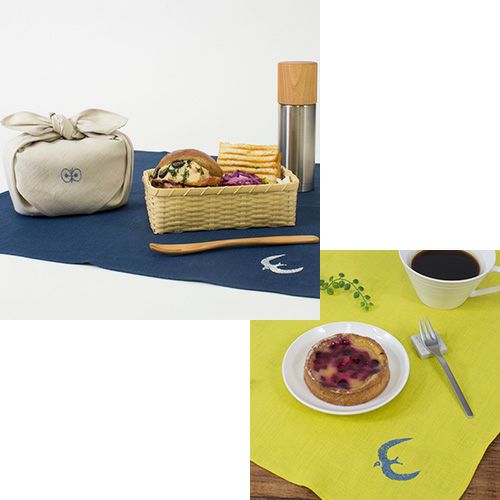 50 ミナ ペルホネン リネン刺繍【数量限定】 polka ブラウン