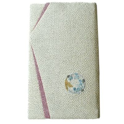 刺繍金封ふくさ【箱入】はぎグレー | ふろしき むす美 オンライン