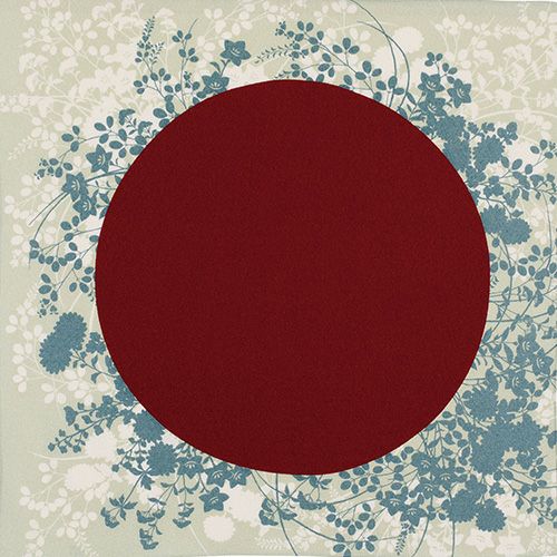 月に草花  ワカバ