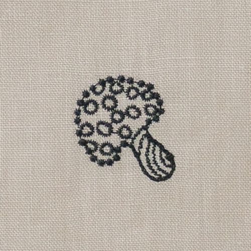 50 ミナ ペルホネン リネン刺繍 choucho ライトグレー | ふろしき むす 